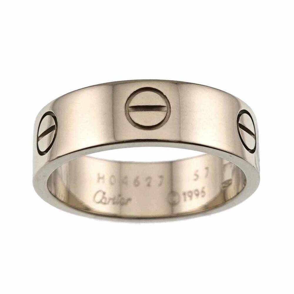 CARTIER 18k Silver Love Ring #57